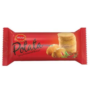 PRAN Potato Biscuit – 4 Packs × 75g (Total 300g)