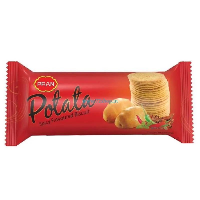 Pran Potata Spicy Flavoured Biscuits – Pack of 8 (75g Each) Pran Potata Spicy Flavoured Biscuits – Pack of 8 (75g Each)