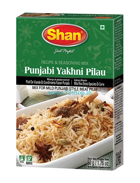 Shan Original Punjabi Yakhni Pulao Pilau Imported Spice mix Masala (50gm) - Authentic Taste for Your Kitchen Shan Original Punjabi Yakhni Pulao Pilau Imported Spice mix Masala (50gm) - Authentic Taste for Your Kitchen