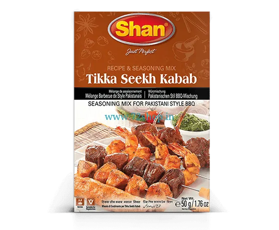 Original Shan Tikka Seekh Kabab Imported Spice Mix (50gm) Genuine Authentic Taste Masala Original Shan Tikka Seekh Kabab Imported Spice Mix (50gm) Genuine Authentic Taste Masala